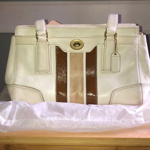 Coach White Leather Purse